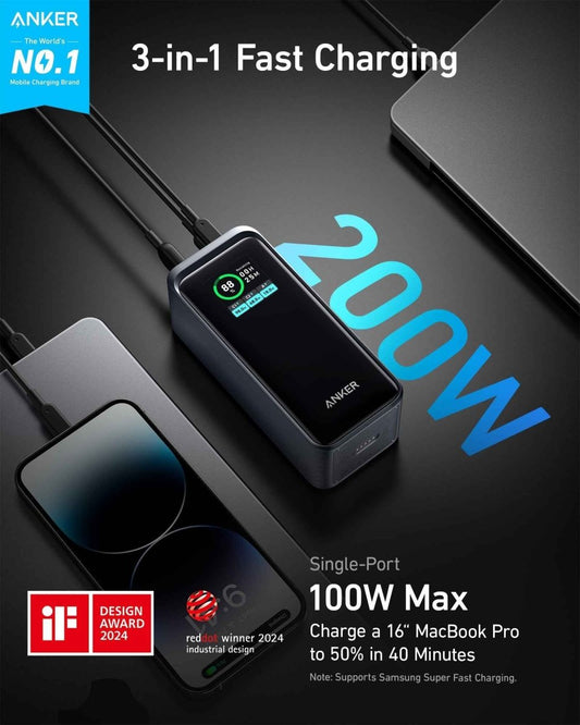 Anker Prime Power Bank (20K, 200W) - Cartsfy Inc.
