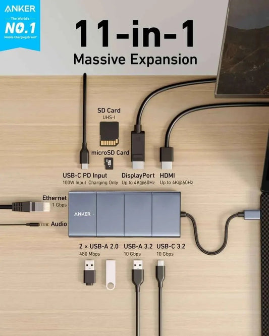 Anker USB-C Hub (11-in-1) Anker Grey Grey-