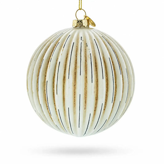 Antique-Style Ribbed Glass Ball Christmas Ornament Cartsfy Inc.