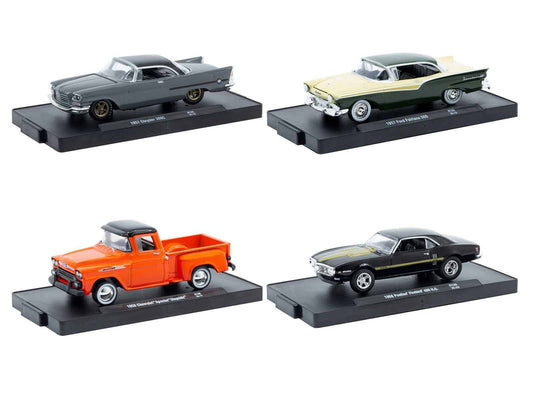 "Auto-Drivers" Set of 4 pieces in Blister Packs Release 130 Limited Edition to 9600 pieces Worldwide 1/64 Diecast Model Cars by M2 Machines Cartsfy Inc.