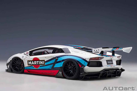 AUTOart Lamborghini Aventador Liberty Walk LB-Works Limited Edition Martini Livery 1:18 (Preowned)) Cartsfy Inc.