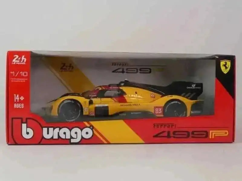 Bburago Ferrari 499P 3.0L Turbo V6 #3 Team Ferrari AF Corse Winner 2025 24hr Le Mans Yellow 1:18 Cartsfy Inc.