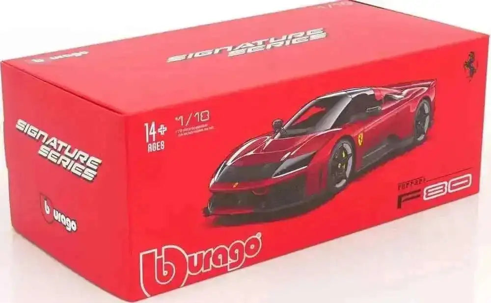 Bburago Signature Series 2024 Ferrari F80 Red Metallic (Rosso Supercar) w/ Silver & Black Wheels 1:18 Cartsfy Inc.