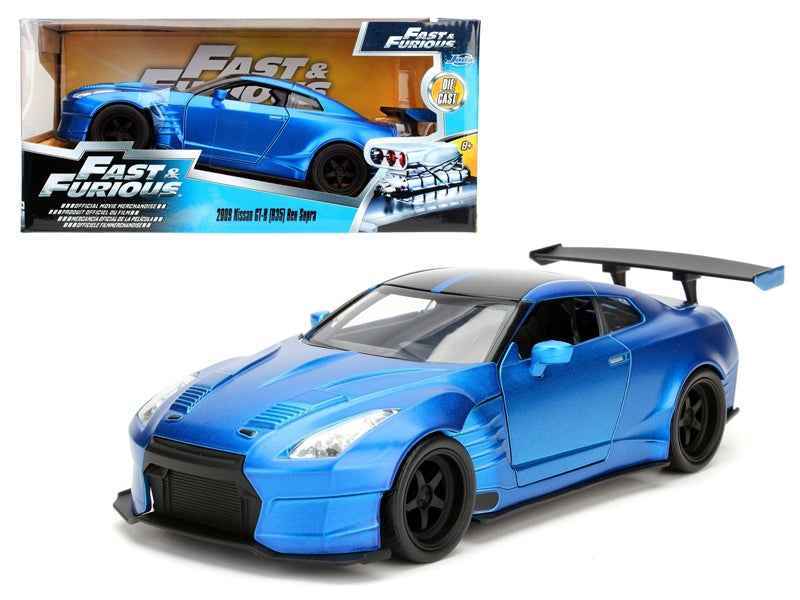 Brian's 2009 Nissan GTR R35 Blue Ben Sopra "Fast & Furious" Movie 1/24 Diecast Model Car by Jada Miniature Motors Default Title Default Title-