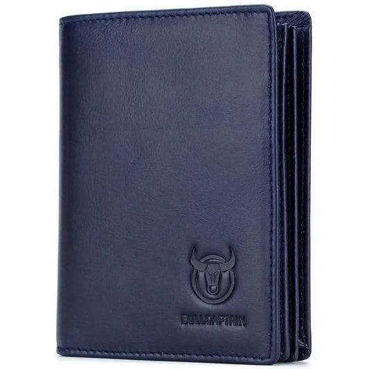 Bullcaptain Large Capacity Genuine Leather Bifold Wallet/Credit Card Holder DailySale Black Blue Brown Black-Blue-Brown-Light Brown-