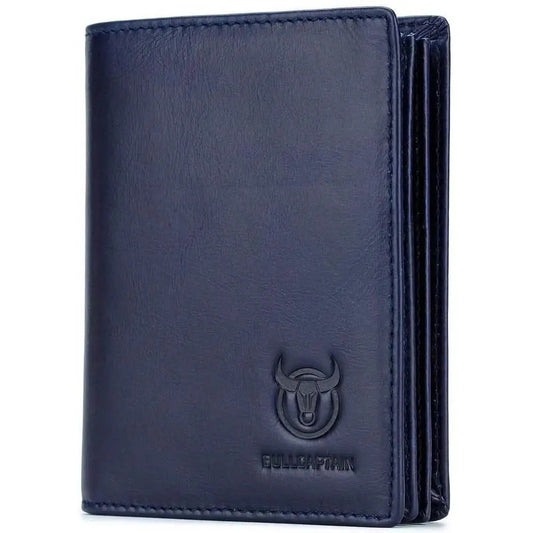 Bullcaptain Large Capacity Genuine Leather Bifold Wallet/Credit Card Holder DailySale Black Blue Brown Black-Blue-Brown-Light Brown-