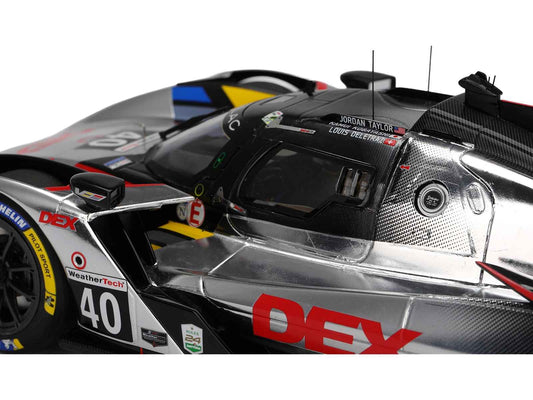 Cadillac V-Series.R #40 Louis Deletraz - Kamui Kobayashi - Jordan Taylor "Cadillac Wayne Taylor Racing" IMSA "24 Hours of Daytona" (2025) 1/18 Model Car by Top Speed Cartsfy Inc.