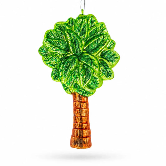 Tropical Coconut Tree Glass Christmas Ornament BestPysanky Default Title Default Title-