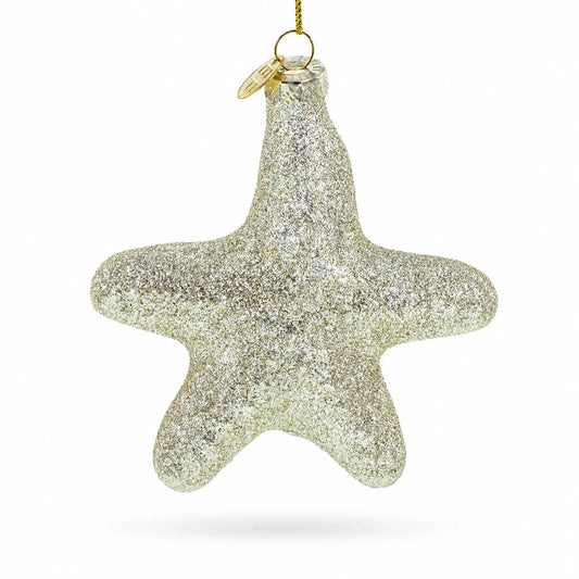 Golden Gleaming Star "Joy" Glass Christmas Ornament BestPysanky Default Title Default Title-