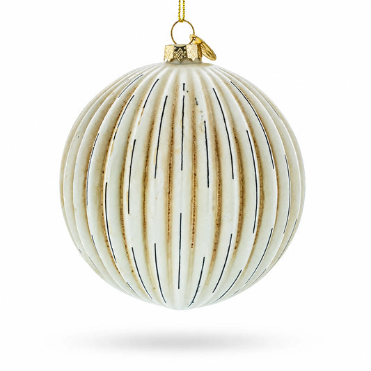 Antique-Style Ribbed Glass Ball Christmas Ornament BestPysanky Default Title Default Title-