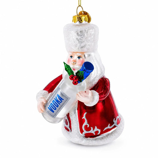 Santa with Vodka Glass Christmas Ornament BestPysanky Default Title Default Title-
