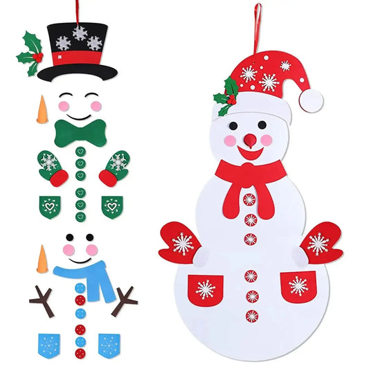 DIY Felt Christmas Hanging Decorations Kits with 54 Piece Detachable Ornaments DailySale Default Title Default Title-