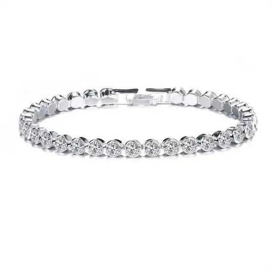 Elegant Rhinestone Tennis Bracelet - Timeless Sparkle for Every Occasion DailySale Gold Silver Gold-Silver-