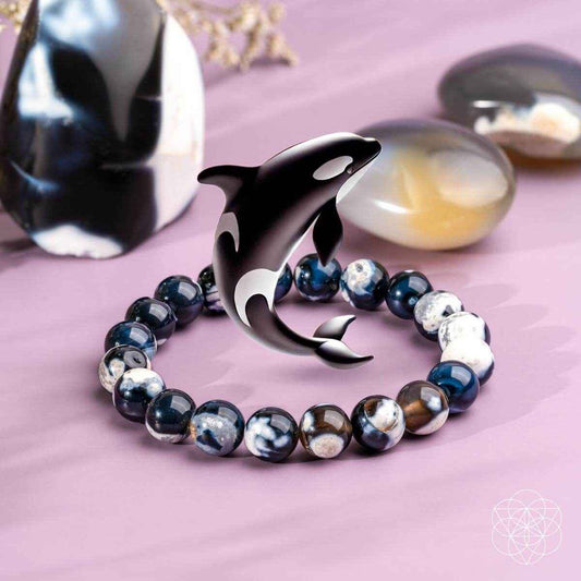 Exotic Orca Agate Bracelet of Deep Healing - Cartsfy Inc.