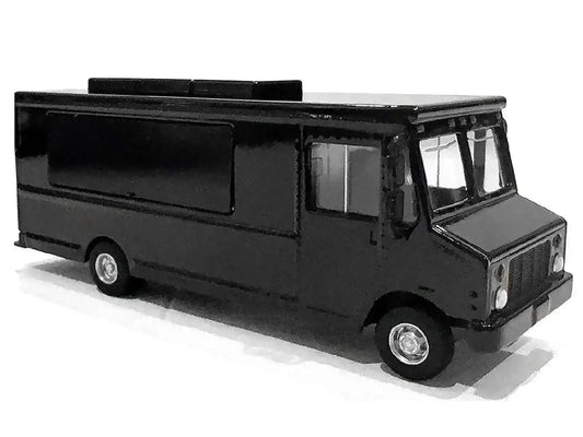 Food Truck Plain Black 1/64 Diecast Model by American Diorama Cartsfy Inc.