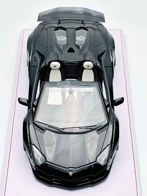 GL Model Lamborghini Aventador Roadster SVJ Gloss Black 1:18 WITH DISPLAY STM Diecast Default Title Default Title-