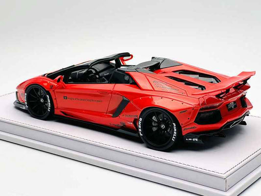 GL Model Lamborghini Aventador Roadster SVJ Pearl Orange 1:18 WITH DISPLAY