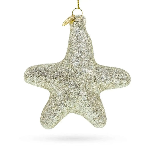 Golden Gleaming Star "Joy" Glass Christmas Ornament Cartsfy Inc.