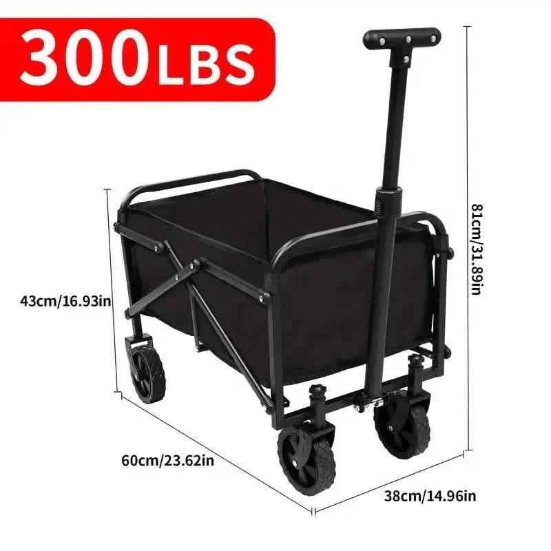 Heavy Duty Utility Portable Foldable Outdoor Beach Garden Wagon Cart with 360° All Terrain Wheels - Cartsfy Inc.