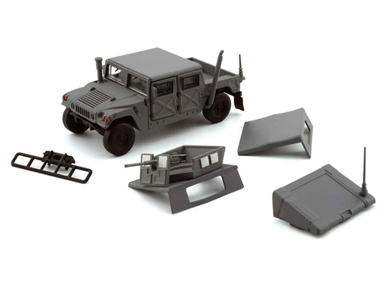 HUMVEE 4-CT Military Vehicle Matt Gray with Alternative Tops 1/64 Diecast Model Car by BM Creations Cartsfy Inc.
