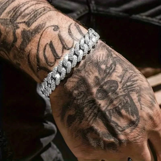 Iced Out Hip Hop Zircon Cuban Chain Bracelet for Men - Cartsfy Inc.