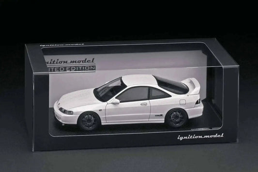 Ignition-Model Honda Integra DC2 Type R RHD Pearl White w/ Separate B18C Vtec Engine 1:18 Cartsfy Inc.