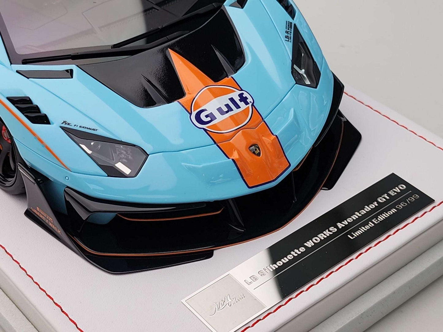 Ivy Merit Lamborghini Aventador GT Evo Gulf Blue 1:18 WITH DISPLAY STM Diecast Default Title Default Title-