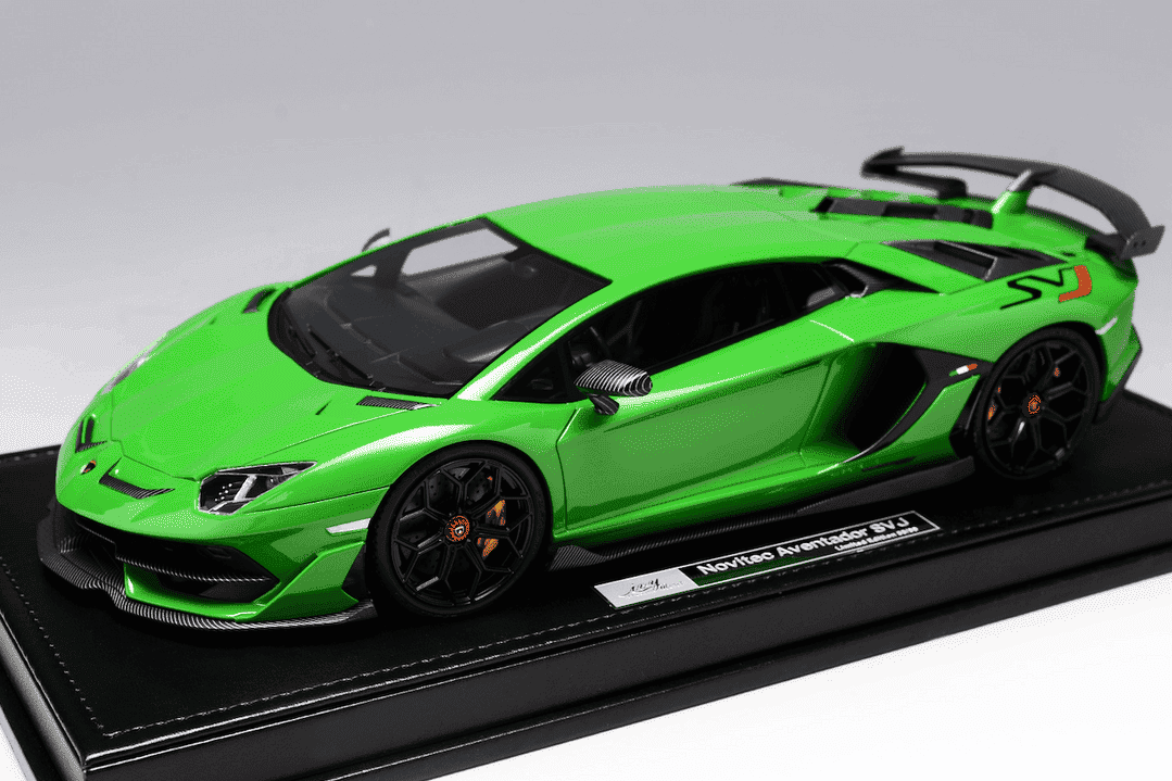Ivy Merit Lamborghini Aventador SVJ Novitec Verde Alcheo (Green) 1:18 WITH DISPLAY STM Diecast Default Title Default Title-