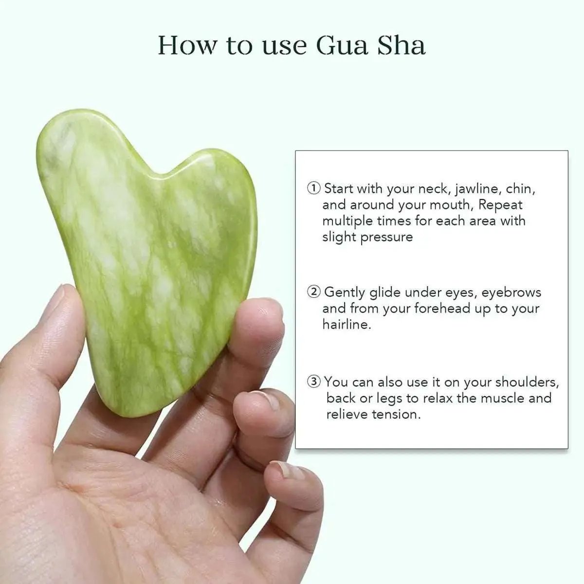 Jade Roller & Gua Sha Set Facial Beauty Tools Face Roller Skin Massager DailySale Default Title Default Title-