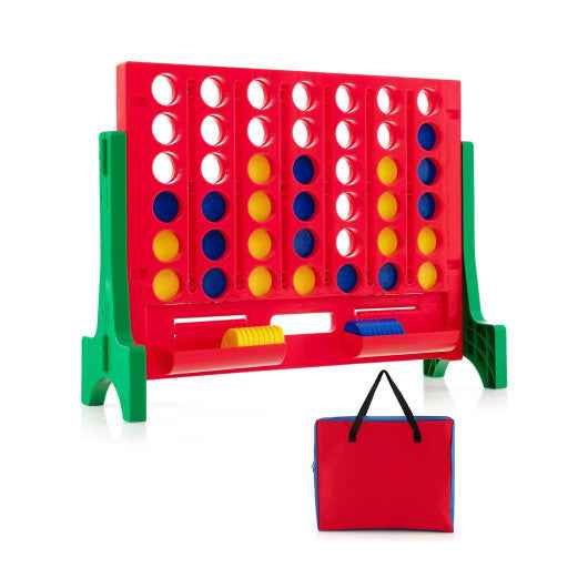 Jumbo 4-to-Score Connect Game Set with Carrying Bag and 42 Coins-Green Cartsfy Inc.