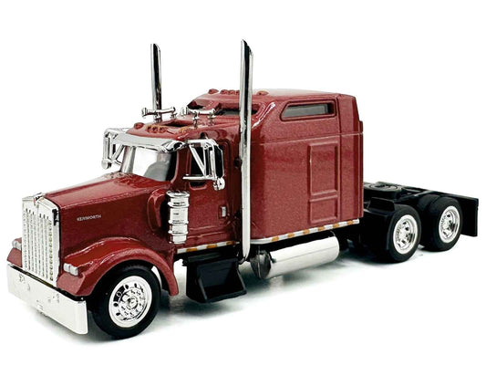 Kenworth W900L Truck Tractor with Sleeper Cab Red Metallic 1/87 (HO) Scale Plastic Model Car by HO Logistics Cartsfy Inc.
