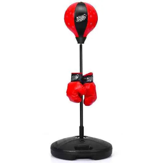Kids Adjustable Stand Punching Bag Toy Set with Boxing Glove-Red Cartsfy Inc.