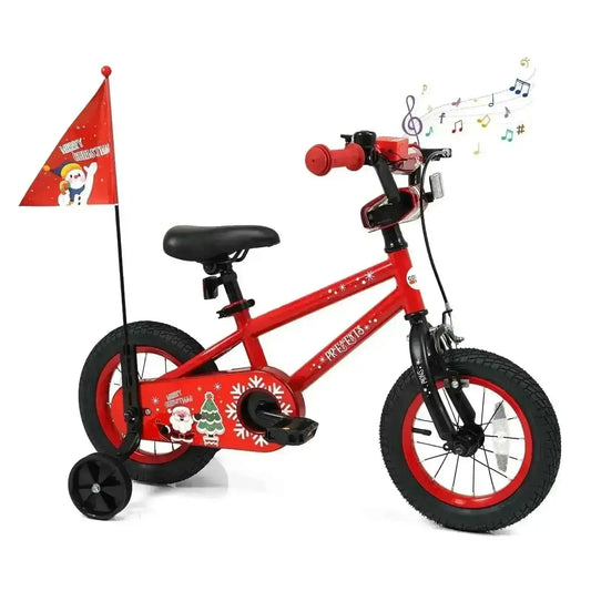 Kids Bike 12-18 Inch with Training Wheels & Christmas Music Cartsfy Inc.