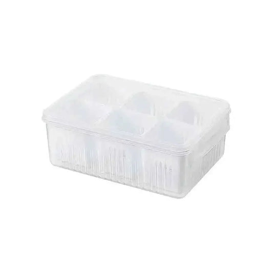 Clear plastic storage box with lid and vented sides