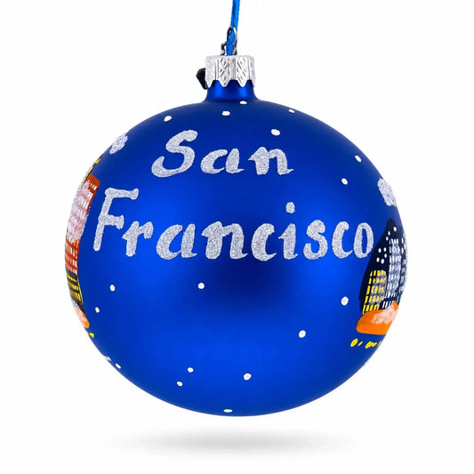 San Francisco, California Glass Ball Christmas Ornament 4 Inches BestPysanky Default Title Default Title-