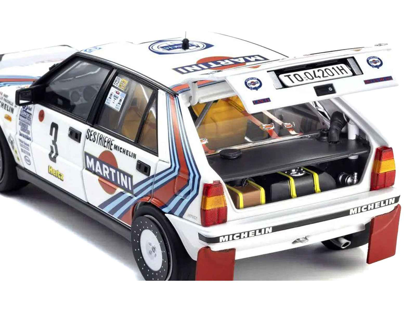 Lancia Delta HF 4WD #3 Bruno Saby - Jean-Francois Fauchille "Martini Racing" Winner "Rally Monte Carlo" (1988) 1/18 Diecast Model Car by Kyosho Miniature Motors Default Title Default Title-