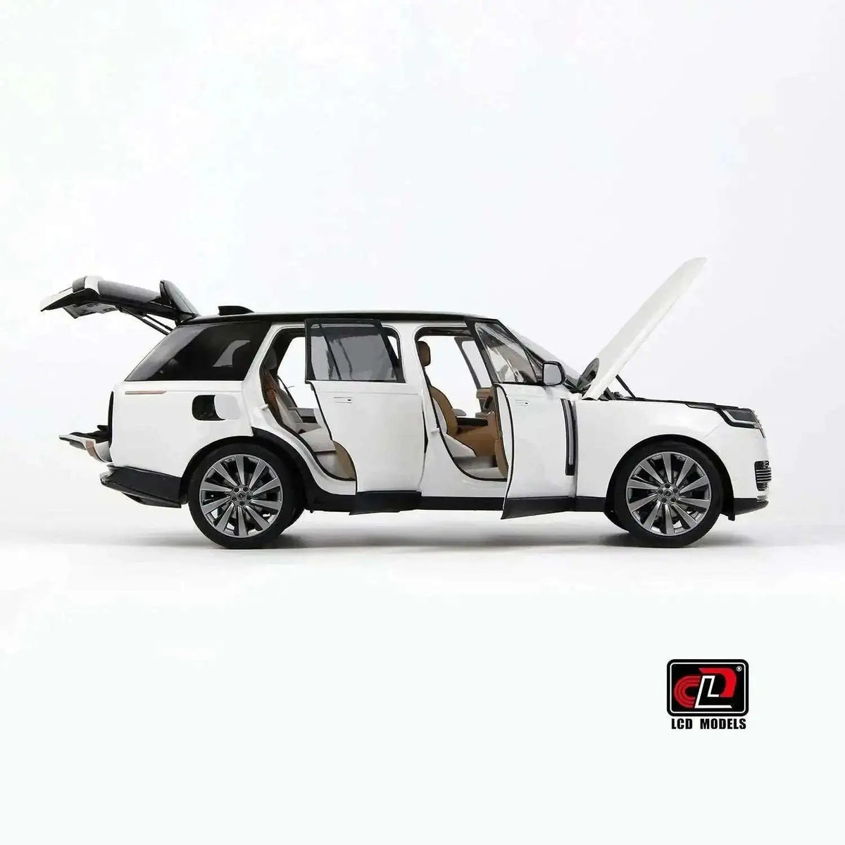 LCD 2022 Land Rover Range Rover SV Serenity White w/ Black Roof 1:18 Cartsfy Inc.