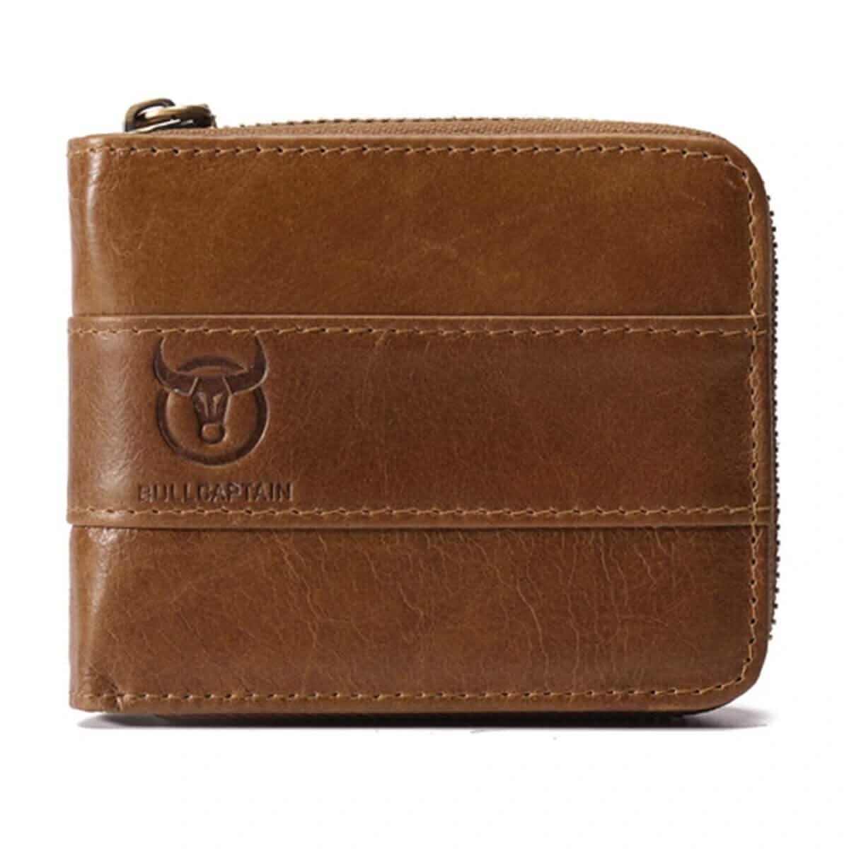 Leather Tri - Fold Anti - Magnetic Vintage 11 Card Slot Men's Wallet - Cartsfy Inc.