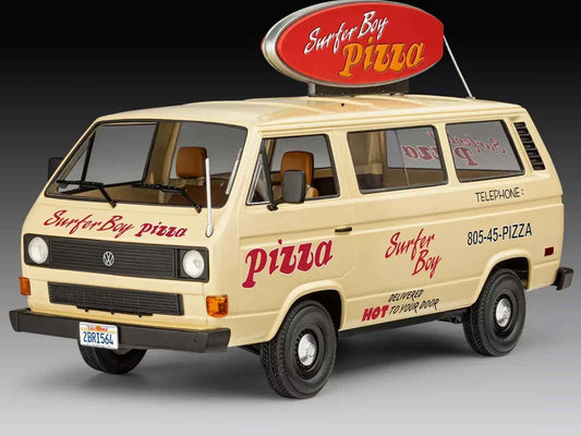 Level 3 Model Kit Argyle's Volkswagen Vanagon "Surfer Boy Pizza" Van "Stranger Things" (2016-Current) TV Series 1/25 Scale Model by Revell Cartsfy Inc.