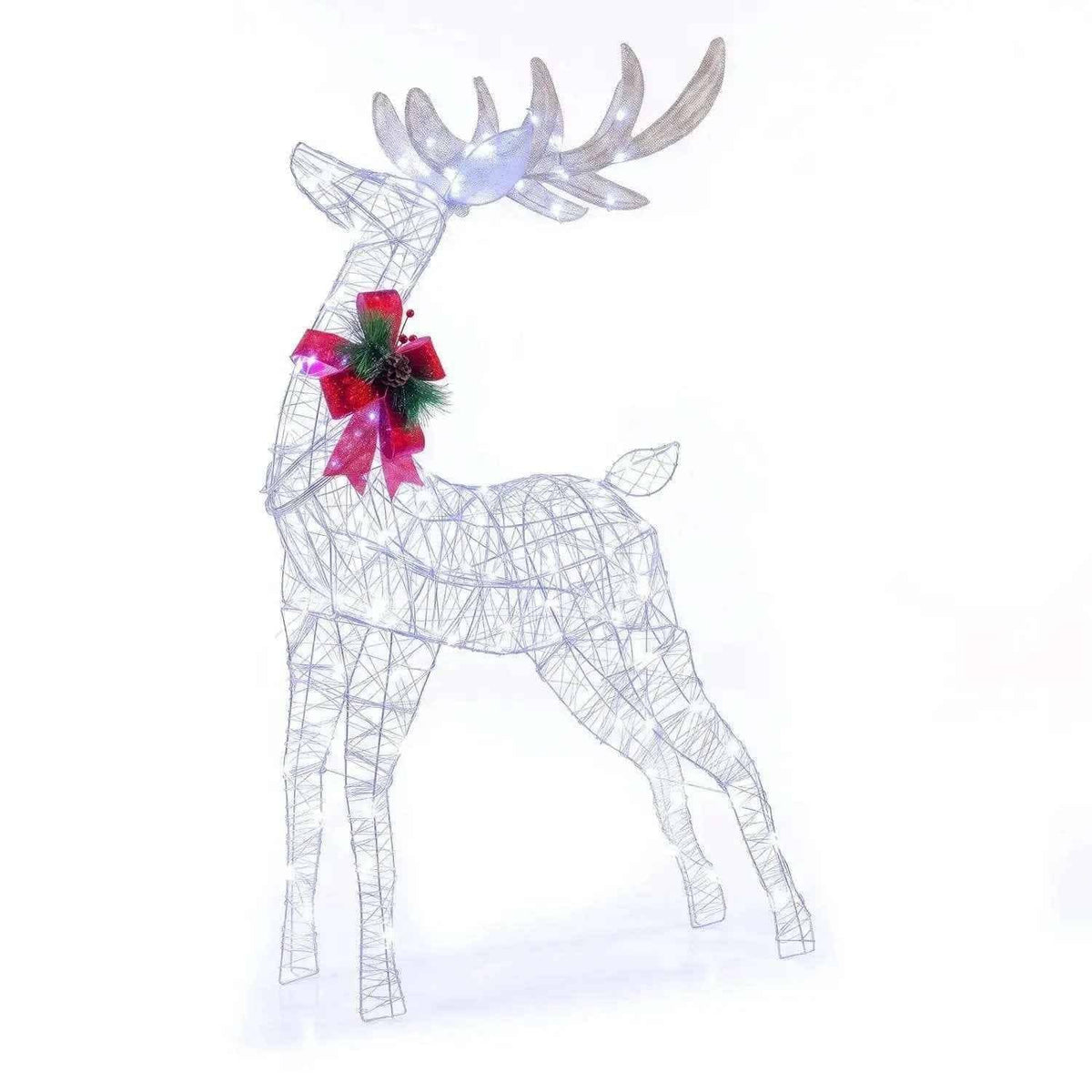 Lighted Christmas Reindeer Yard Decoration with LED Lights