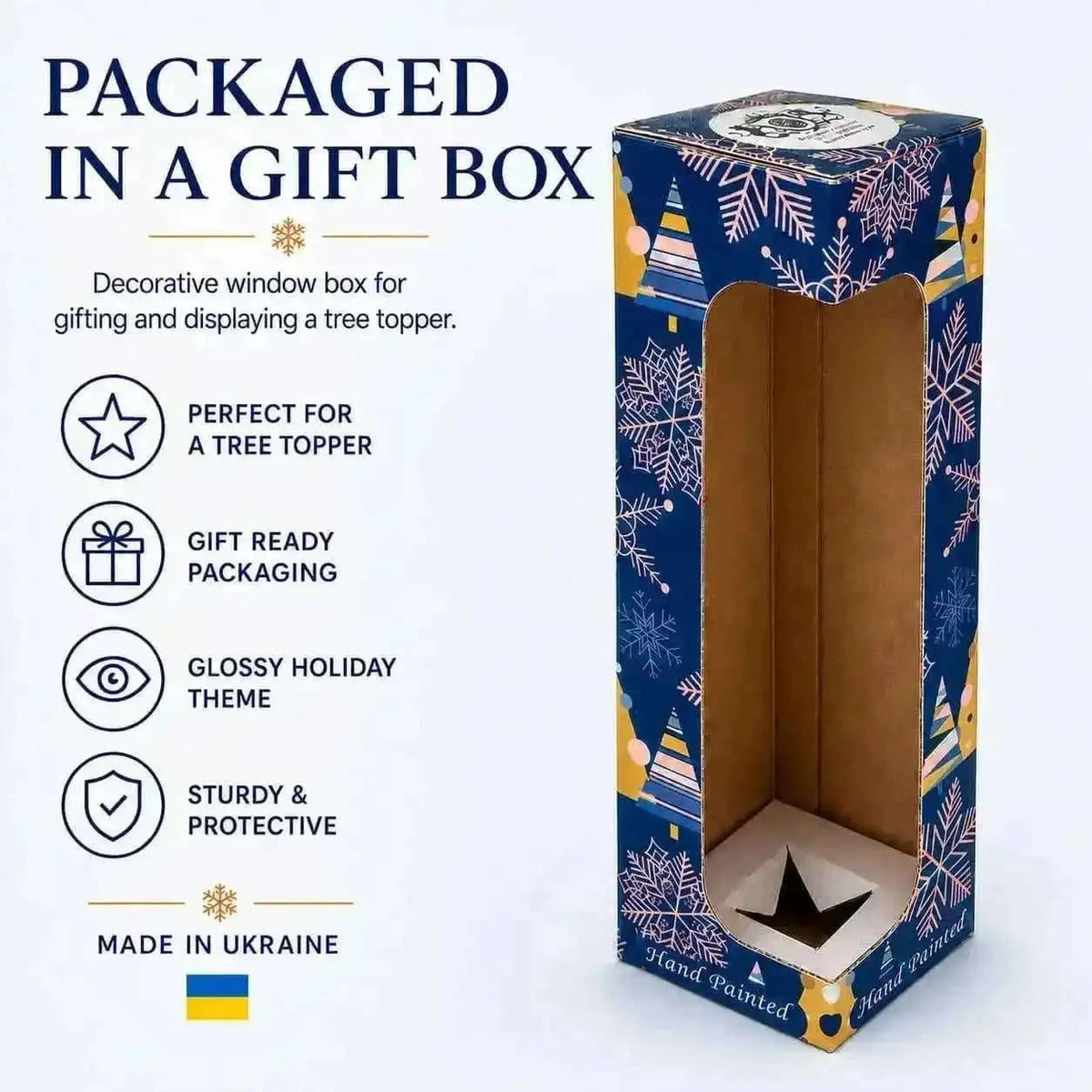 Luxurious Crimson Red with Golden Glitter Glass Christmas Tree Topper - 11 Inches Cartsfy Inc.