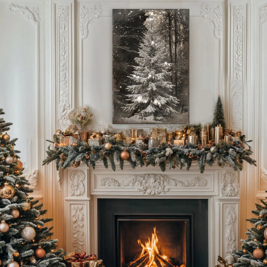 Vintage Christmas Tree Wall Art Tailored Canvases 18x12 inch Medium Premium Gallery Wrapped 24x16 inch Large Premium Gallery Wrapped 36x24 inch Extra Large Premium Gallery Wrapped 18x12 inch Medium Premium Gallery Wrapped-24x16 inch Large Premium Gallery Wrapped-36x24 inch Extra Large Premium Gallery Wrapped-