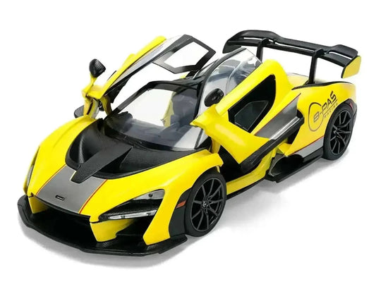 McLaren Senna "8-PAS Racing" Yellow Metallic with Black Top "Hyper-Spec" Series 1/24 Diecast Model Car by Jada Cartsfy Inc.
