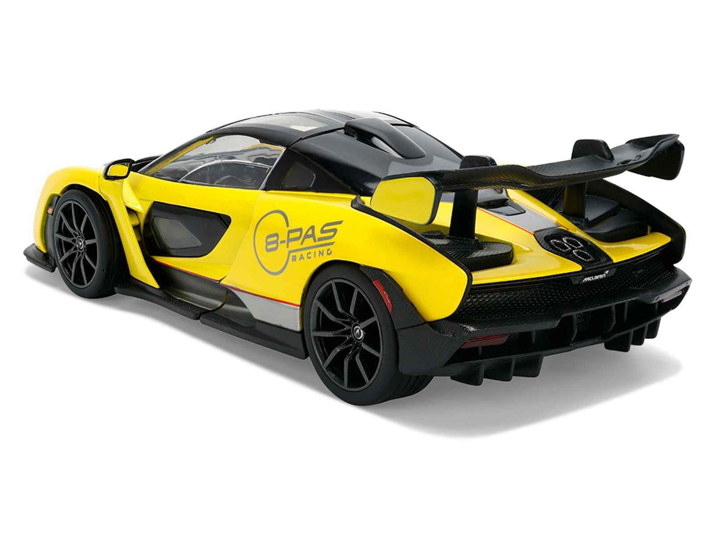 McLaren Senna "8-PAS Racing" Yellow Metallic with Black Top "Hyper-Spec" Series 1/24 Diecast Model Car by Jada Miniature Motors Default Title Default Title-