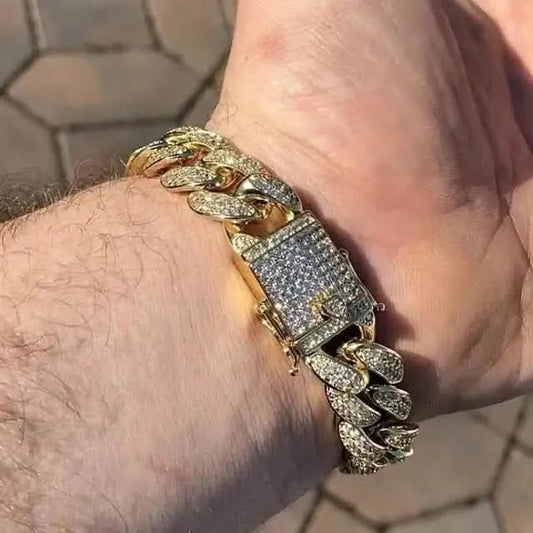 Men's Alloy Metal Bracelet DailySale Gold Silver Gold-Silver-
