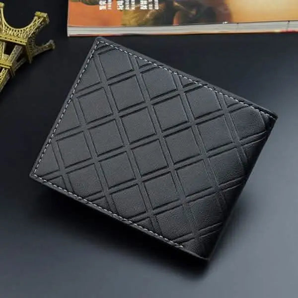 Men's RFID Genuine Leather Slim Trifold Wallet DailySale Black Dark Brown Light Brown Black-Dark Brown-Light Brown-