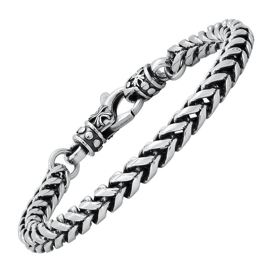 Men's Stainless Steel Wheat Chain Bracelet - Cartsfy Inc.