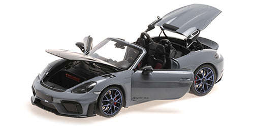 Minichamps 2024 Porsche 718 Cayman Spyder RS w/ Weissach Package Arctic Grey 1:18 Cartsfy Inc.