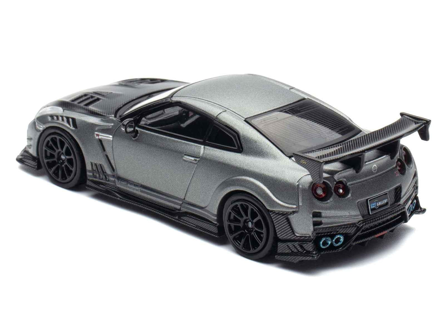 Nissan GT-R (R35) "Top Secret" RHD (Right Hand Drive) Gray Metallic with Carbon Hood "IAM Bangkok 2025 Event Edition" 1/64 Diecast Model Car by Inno Models Miniature Motors Default Title Default Title-