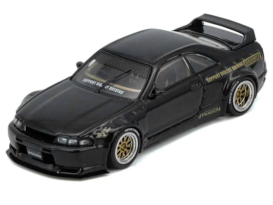 Nissan Skyline GT-R (BCNR33) RHD (Right Hand Drive) "Pandem - Rocket Bunny" Black 1/64 Diecast Model Car by Inno Models Cartsfy Inc.